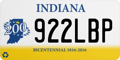 IN license plate 922LBP