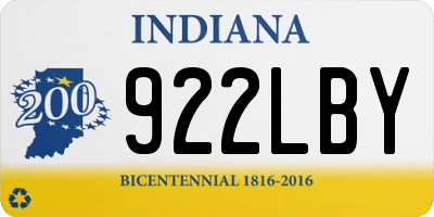 IN license plate 922LBY