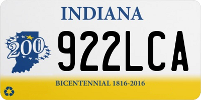 IN license plate 922LCA