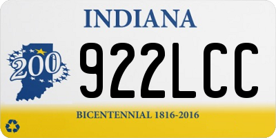 IN license plate 922LCC