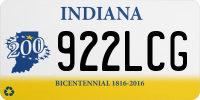 IN license plate 922LCG