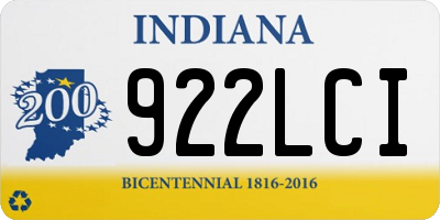 IN license plate 922LCI