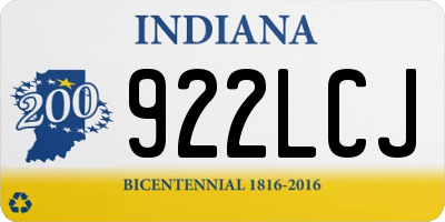 IN license plate 922LCJ