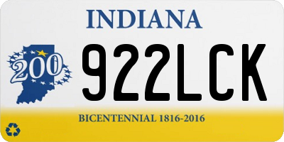 IN license plate 922LCK