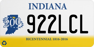 IN license plate 922LCL