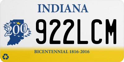 IN license plate 922LCM