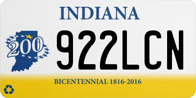 IN license plate 922LCN
