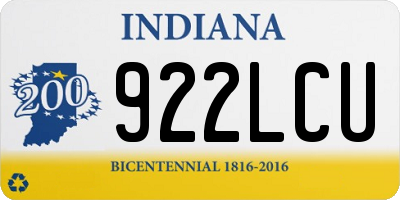 IN license plate 922LCU