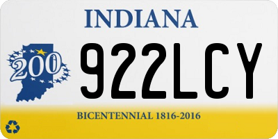 IN license plate 922LCY