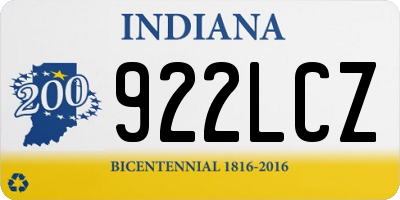 IN license plate 922LCZ