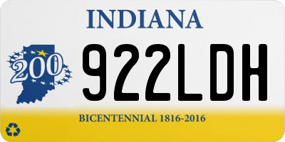 IN license plate 922LDH
