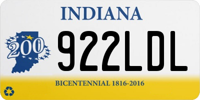 IN license plate 922LDL