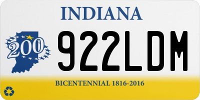 IN license plate 922LDM