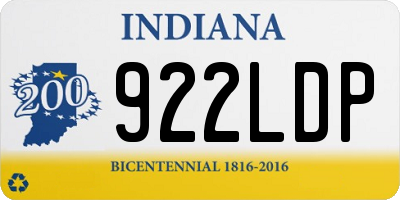 IN license plate 922LDP
