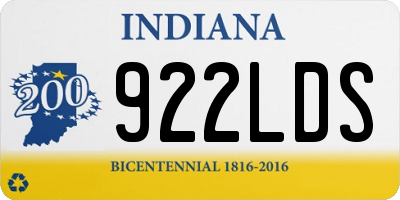 IN license plate 922LDS