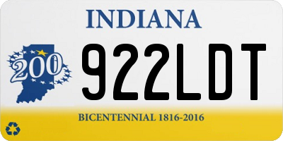 IN license plate 922LDT