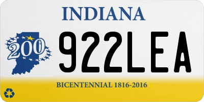 IN license plate 922LEA