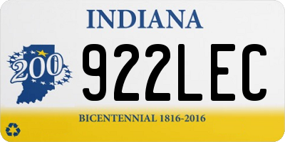 IN license plate 922LEC
