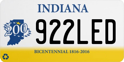 IN license plate 922LED