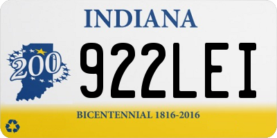 IN license plate 922LEI