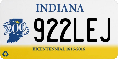 IN license plate 922LEJ