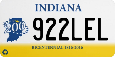 IN license plate 922LEL