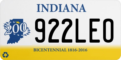 IN license plate 922LEO