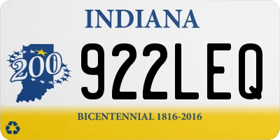 IN license plate 922LEQ