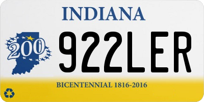 IN license plate 922LER