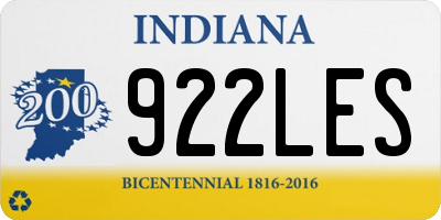 IN license plate 922LES