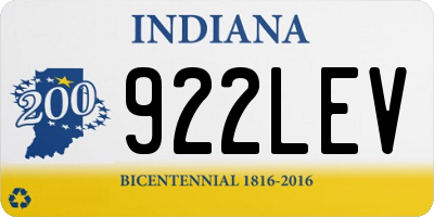 IN license plate 922LEV