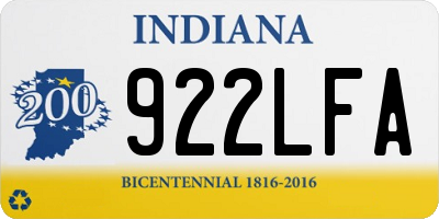 IN license plate 922LFA