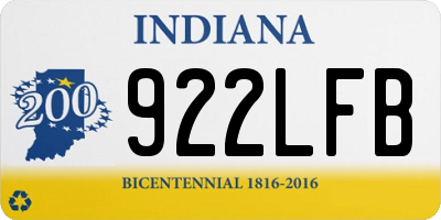 IN license plate 922LFB