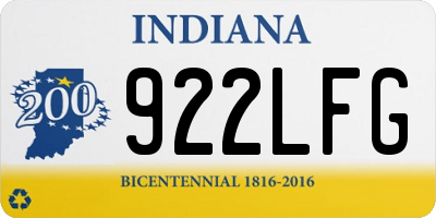 IN license plate 922LFG