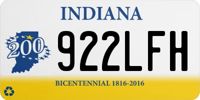 IN license plate 922LFH