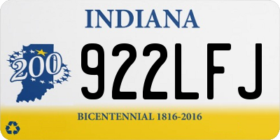 IN license plate 922LFJ