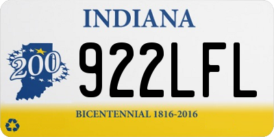 IN license plate 922LFL