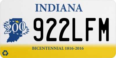 IN license plate 922LFM