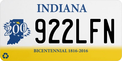 IN license plate 922LFN