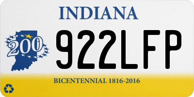 IN license plate 922LFP