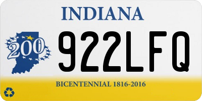 IN license plate 922LFQ