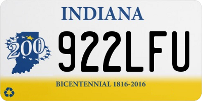 IN license plate 922LFU