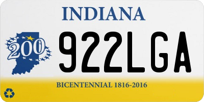 IN license plate 922LGA