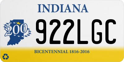 IN license plate 922LGC