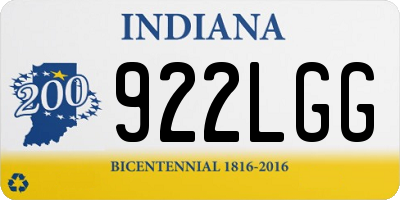 IN license plate 922LGG