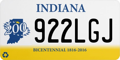 IN license plate 922LGJ