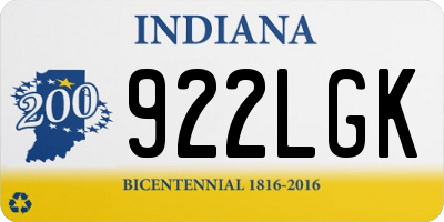 IN license plate 922LGK