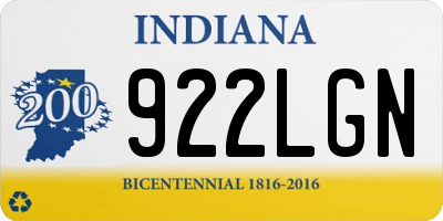 IN license plate 922LGN