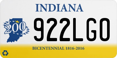 IN license plate 922LGO