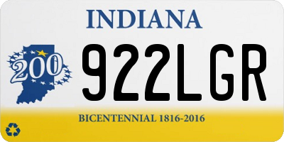 IN license plate 922LGR